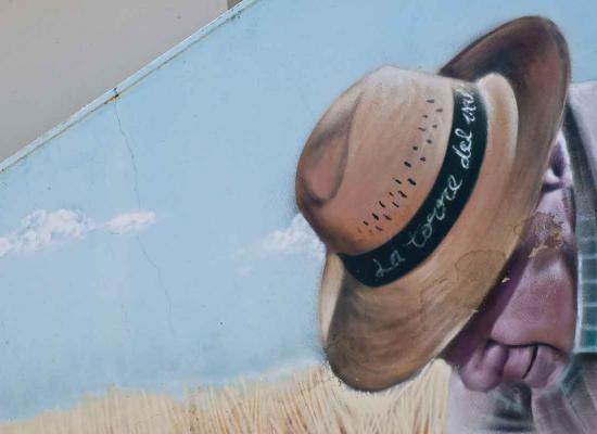 Detalle de cara de segador