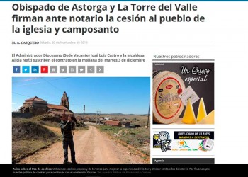Firma entre el Obispado de Astorga y La Torre del Valle 